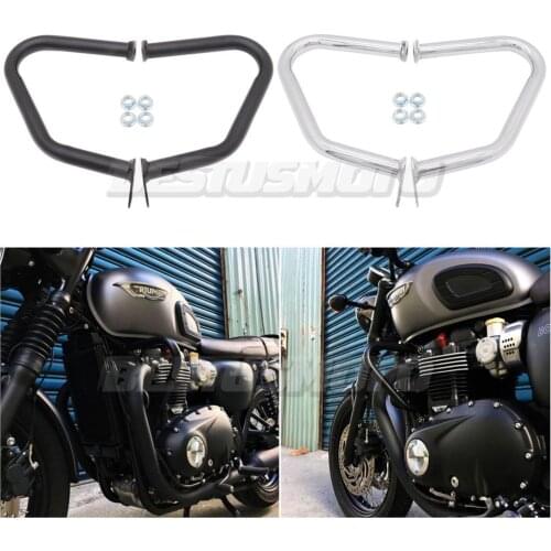 Motorcycle Bumper Engine Guard Crash Bars For Triumph Bonneville T100 T120 Bobber Thruxton 1200/R Street Cup/Twin 2016 - 2019
