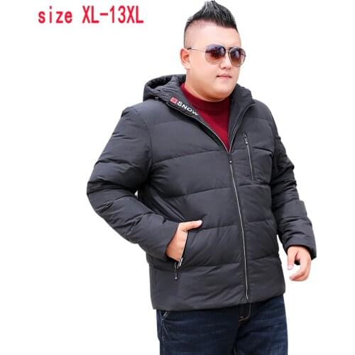 New arrival fashion high quality super large Men Casual Warm Thick Loose Zipper Short Down Jacket coat size XL-11XL 12XL 13XL
