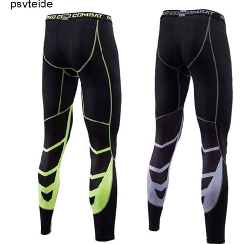Psvteide Running Tights Men 3D Print Compression Pants Mens Leggings Patchwork Running Tights Men Compressao Mens Sport Pants
