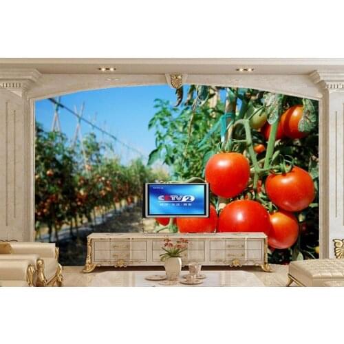 Custom papel de parede,Vegetables Tomatoes Food wallpaper,restaurant dinig room tv sofa wall bedroom kitchen 3d mural wallpaper