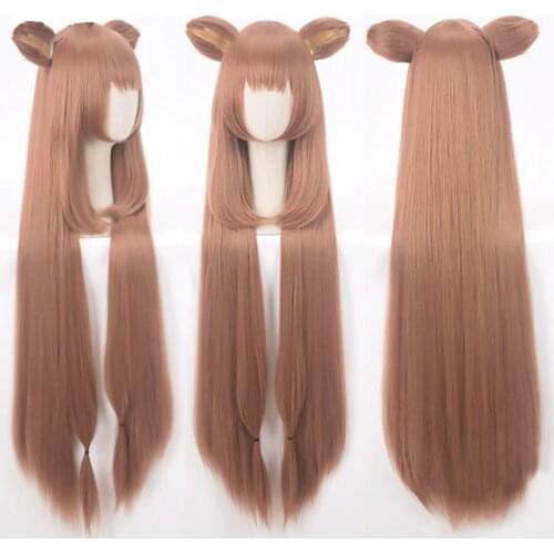 Tate no Yuusha no Nariagari Raphtalia Cosplay Wigs 100cm Long Heat Resistant Synthetic Hair Perucas Cosplay Wig + Wig Cap