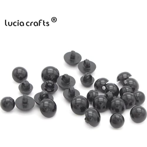 Lucia crafts 50/100pcs Plastic Buttons Animal Eyeball Toy Eyes Crafts DIY Semicircle Sewing Accessories E0603