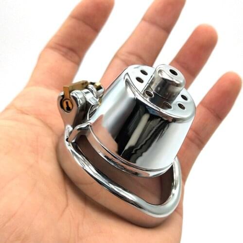 FRRK 304 Stainless Steel Chastity Cage with Urethral Catheter Cock Cage Chastity Belt Sex Toys for Men Penis Ring sex products