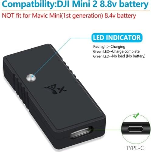 QC3.0 Battery Charger USB Charging Adapter for D-JI Mini 2 Mavic Mini2 Drone XXUC