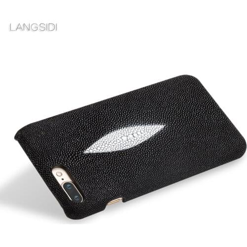 Luxury custom made for iphone case Pearl fish cover leather phone case for iphone 7Plus case Handmade custom phone case