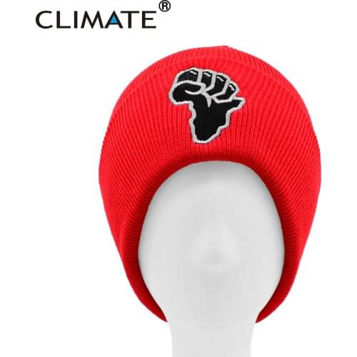 CLIMATE Black Lives Matter Hat Africa African Fist Beanie African Power Warm Beanie HipHop Kintted Street Dancer Hat for African