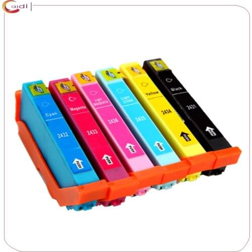 6color Compatible Ink Cartridge T2431 T2432 T2433 T2434 T2435 T2436 For Epson XP-750 XP-850 XP-950 XP-860 XP-55 XP-760 XP-960