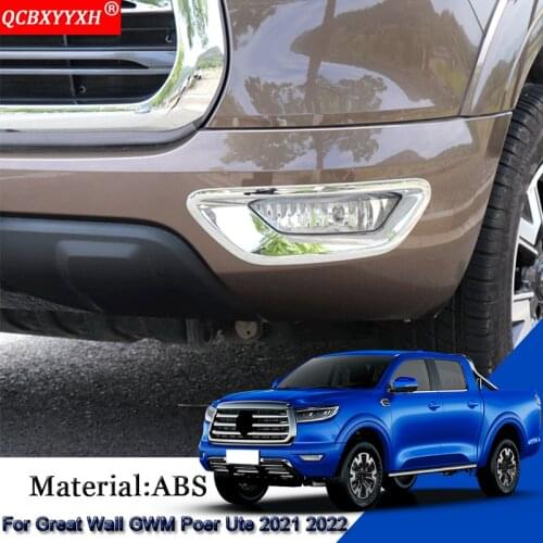 Car Styling Car Front Fog Light Frame Sticker Sequins Cover Automobiles Accessories For Great Wall Cannon GWM Poer Ute 2021 2022