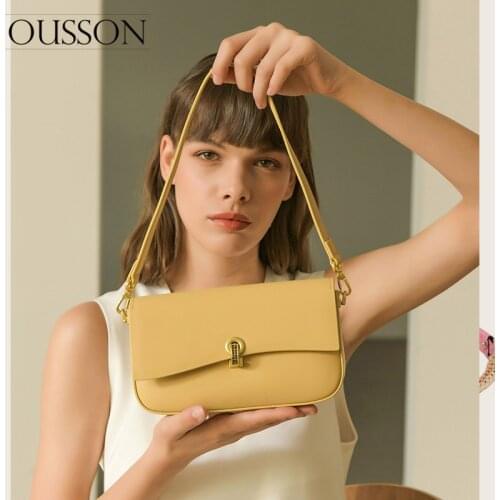 OUSSON 2021 New Design Leather Small Square Underarm Bag Fashion Crossbody Bag Multifunctional Shoulder Bag For Women