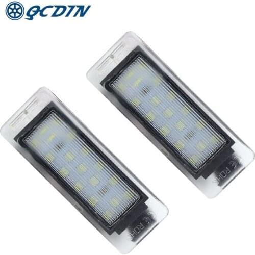 QCDIN Led License Number Plate Lamp 12V 6000K For Opel Insignia Sports Tourer For Cadillac CTS WagoN XTS SRX ELR