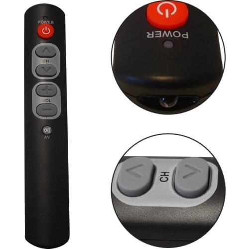 Pohiks 1pc Universal Remote Control Black 6-Key Pure Learning Remote Controller Suitable For TV STB DVD DVB HIFI
