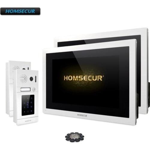HOMSECUR 10" AHD Video Door Phone Intercom System RFID Card Access for Apartment BC071HD-S+BM114HD-S