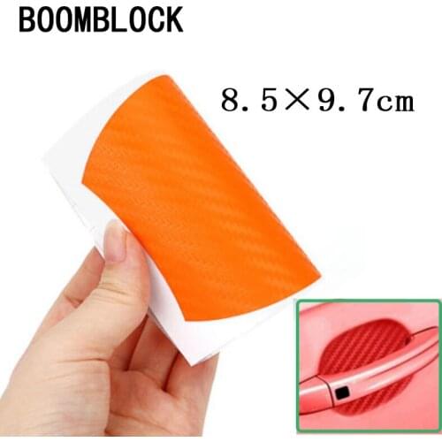 Car Styling Car door handle carbon fiber protection film for Peugeot 307 206 Citroen C4 Honda Civic Accord CRV Lada Vesta Granta
