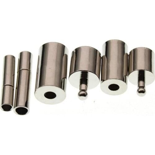 10sets Bracelet Necklace End Clasps fits Round Leather Cord 2/2.5/3/4/5/6mm End Caps Bayonet Clasps DIY Jewelry Making Findings