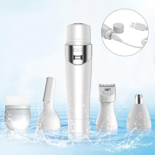 4 in 1 Women Electric Epilator Portable Multi-Functional Electric Hair Removal Shaver Callus Remover Armpit Razor