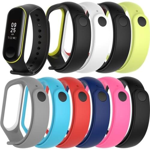 100PCS For Xiaomi Mi Band 3 Sport Strap watch Silicone wrist strap For xiaomi mi band 3 accessories bracelet Miband3 Strap
