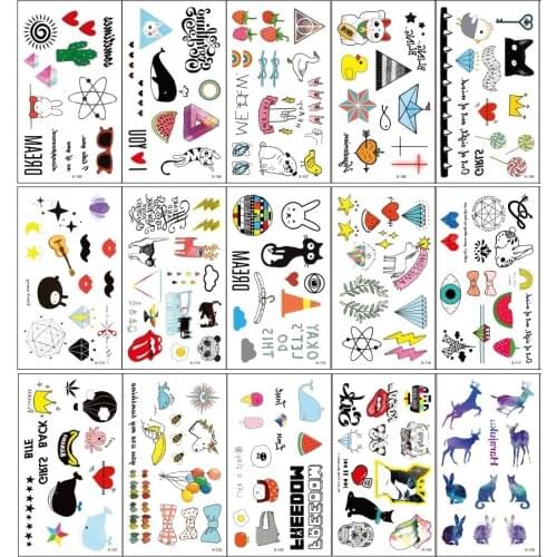 Wholesale Unique Design Children Cute Fresh Temporary Tattoo 60*105mm Waterproof Health Kid Body Stickers 500pcs Free Shiping