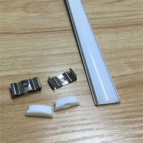 Free shipping hot selling flexible aluminum profile with cover and end caps and clips for led strips 2m/pcs 30m/lot