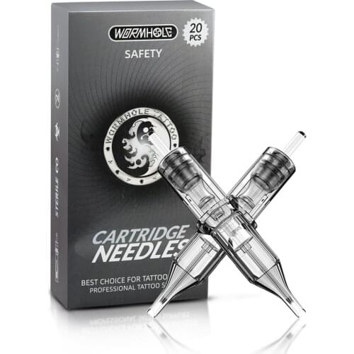 20Pcs Eyebrow Lip Makeup Needles 0.35mm #12 Round Liner Disposable Sterile Safety Tattoo Needles For Microblading Tattoo Machine