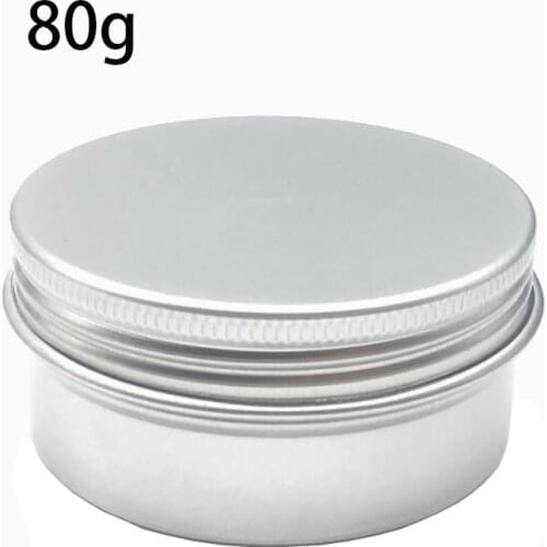 80g aluminium cream jars with screw lid,cosmetic case jar,80ml aluminum tins, aluminum lip balm container