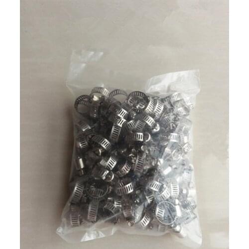 Free shipping 50pcs 10-16mm Stainless Steel Adjustable Drive Hose Clamps Fuel Line Clip