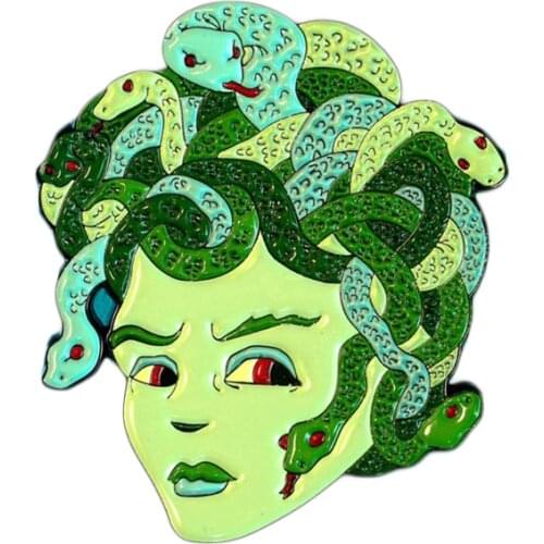 The Bleeding Medusa pin badge