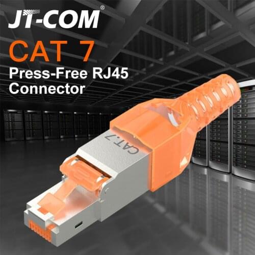 Cat7 Rj45 Connector Ethernet Plug Adapter Tool-Free Crimping Shielded Crystal Head 8P8C Network Ethernet Cable plug