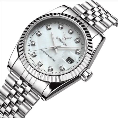 Deerfun brand Men watch business luxury diamond fashion classic Relogio Masculino calendar watches waterproof quartz wristwatch