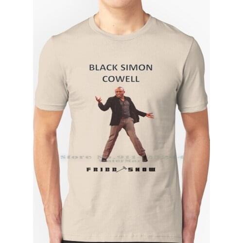 Black Simon Cowell T - Shirt T Shirt 100% Pure Cotton Wayne Brady The Frigg Show Black Simon Cowell Whistle While I Work It