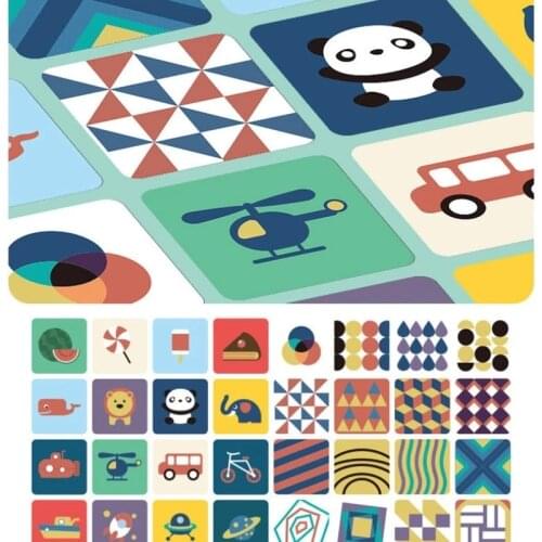 Baby Visual Stimulation Card Toys Black White Flash Cards High Contrast Visual Stimulation Learning Montessori Toddler Toys