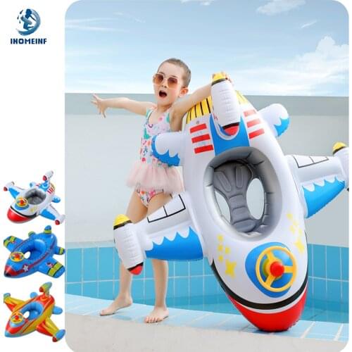 Baby Airplane Buoy Inflatable Swimming Ring Pool Floats Seat Childs For 3-6Year Childs Watersports Toys Accessories Dropshipping