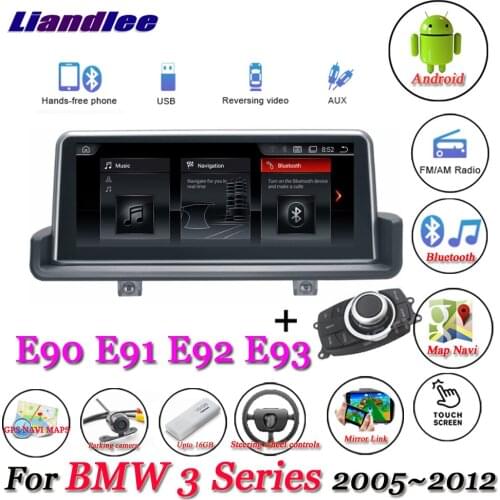 For BMW 3 Series E90/E91/E92/E93 2005-2012 Android 10.0 Player Multimedia System Carplay Androidauto GPS Navigation HD Screen
