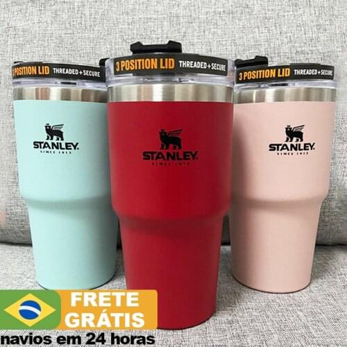 【Original Stanley】 680ML Travel Coffee Wholesale Vacuum Insulated Stainless Steel Cup Straw Adventure Extinction Travel Cup