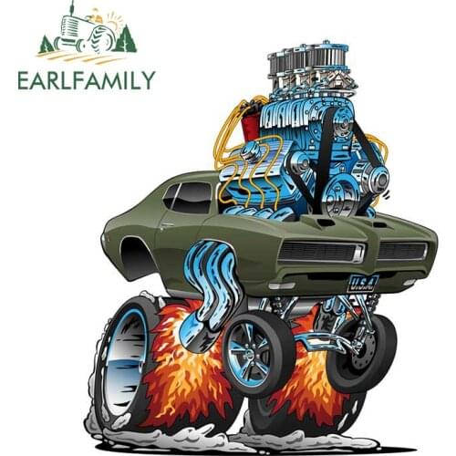 EARLFAMILY 13cm x 11.1cm for VINTAGE METAL GARAGE MANCAVE SIGN Car Stickers Sunscreen Decals Vinyl Waterproof Suitcase Decor