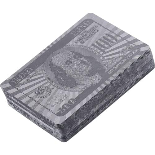 SILVER PLATED COATED PLAYING CARDS FULL POKER DECK ( 54PIECES)CHRISTMAS GIFT