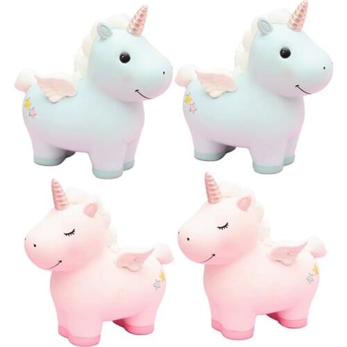 Lovely Unicorn Ceramic Piggy Bank Money Coin Storage Box Children Creative Saving Pot Home Decoration Christmas Gift
