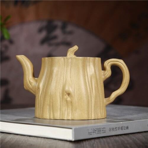 Yixing Purple Clay Pot Original Mine Mud Tree Stump Teapot Kung Fu Tea Set Teapot 280ml