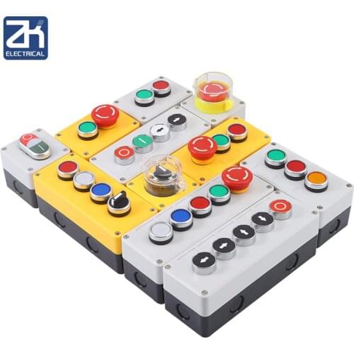 Button Switch Control Box Plastic Hand-held Self Starting Button Waterproof Box Electrical Industrial Emergency Stop Switch I