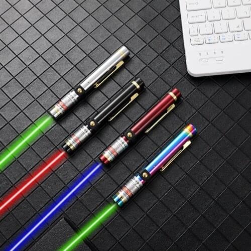 JSHFEI USB Charging Laser Sight Pointer High Power Green Blue Red Dot Laser Light Pen Powerful Laser Meter 532Nm 650Nm Green