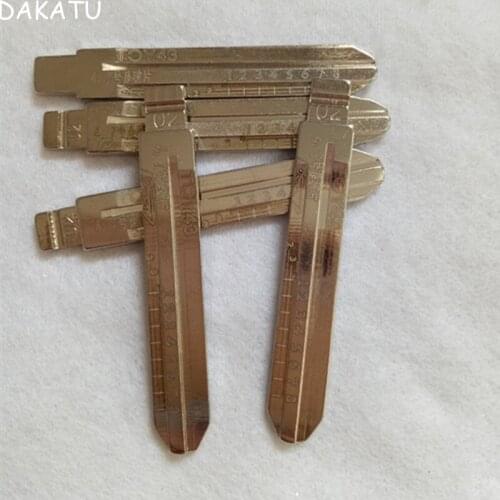 NO.02 TOY43 Engraved Line Key Blade Blank Scale Shearing Teeth Uncut Key Blade For Old Toyota