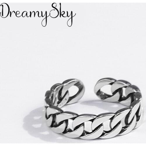 Personality Retro Hollow Chains Rings For Women Charm Engagement Rings Men Vintage Knuckle Finger Jewelry 2021