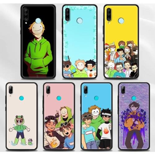 Dream Smp Cute Phone Case For Huawei P Smart Z 2019 2021 P30 Pro P40 Lite E P20 P10 Soft Black Silicone Cover Bumper