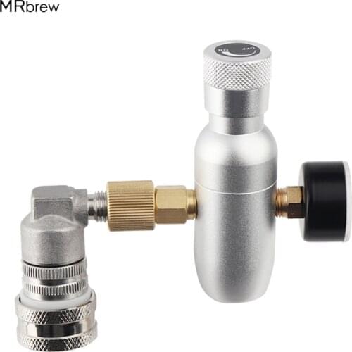 Mini Keg Regulated 3/8" thread CO2 Charger with Stainless Steel 304 ball lock fitting, Home Brewing kegging