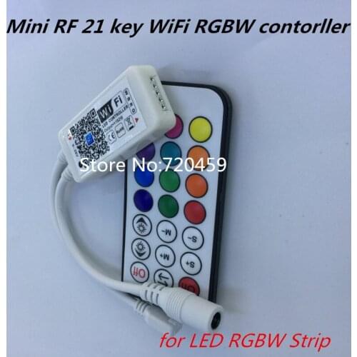 2pcs Mini 21 key WiFi contorller LED RGBW Controller RF Remote Control IOS/Android for LED RGBW Strip