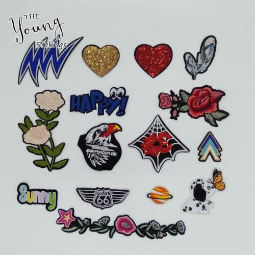 Fashion Cartoon Hot melt adhesive Iron no patch embroidery Patch DIY Sewing Badges Craft Supplies Accessories 2~10pcs for sale