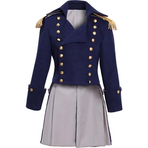 18th Century Mens Royal Military Jacket Costume Colonial Tuxedo Coat George Washington Kings wool Jacket L321