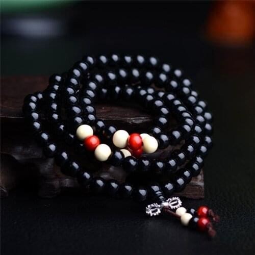 New 1 Pcs 108 Beads 8mm Natural Sandalwood Buddhist Buddha Wood Prayer Bead Unisex Men Bracelets & Bangles Jewelry
