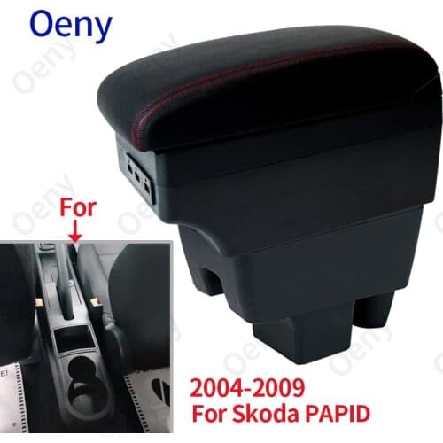 For Skoda RAPID Armrest Retrofit For Volkswagen Polo 2020 Car Armrest box Center Storage box car accessories Interior USB