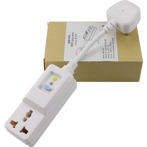 10A 240V UK Plug GFCI Leakage Protection Safety RCD Socket Adaptor Home Circuit Breaker Cutout Power Trip Switch