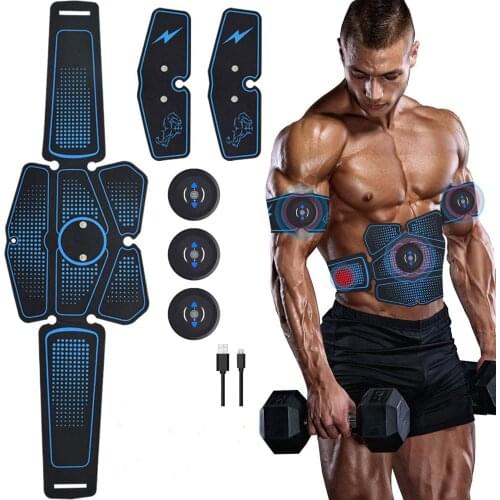 Abdominal Muscle Stimulator Trainer EMS Abs Fitness Equipment Training Gear Muscles Electrostimulator Toner Exercise At Home Gym